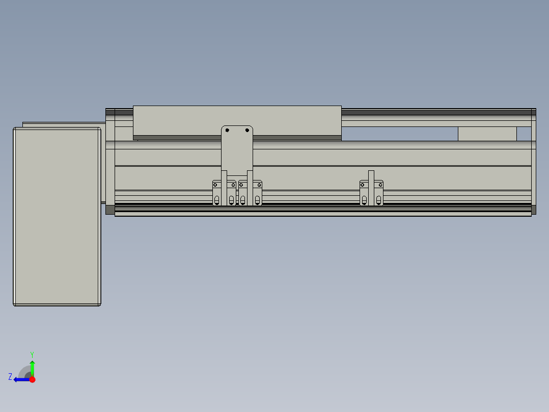 直线模组LHB21-L40-S100-RD设计图纸右视图