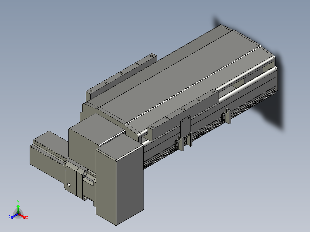 直线模组LHB21-L40-S100-RD设计图纸正等轴测图