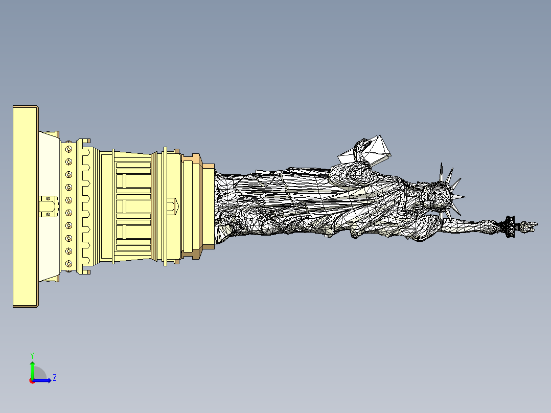 自由女神像左视图