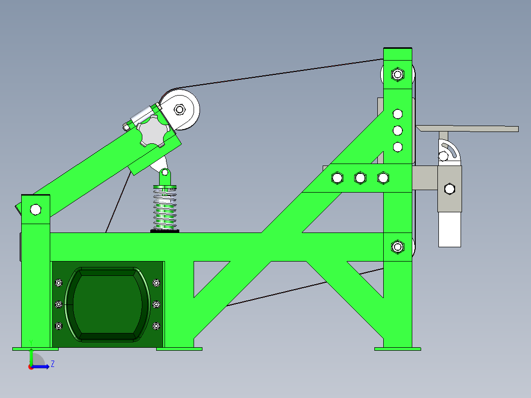 砂带磨床2x72左视图