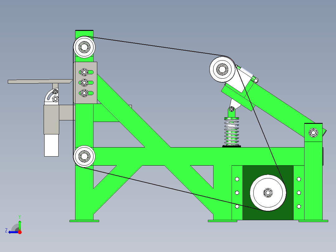 砂带磨床2x72右视图