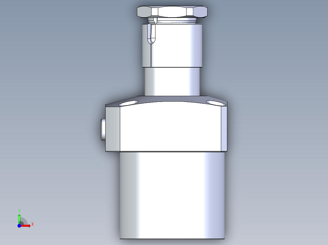 KOSMEKLHA1050-CR-Y45多系列多零件图纸模型前视图