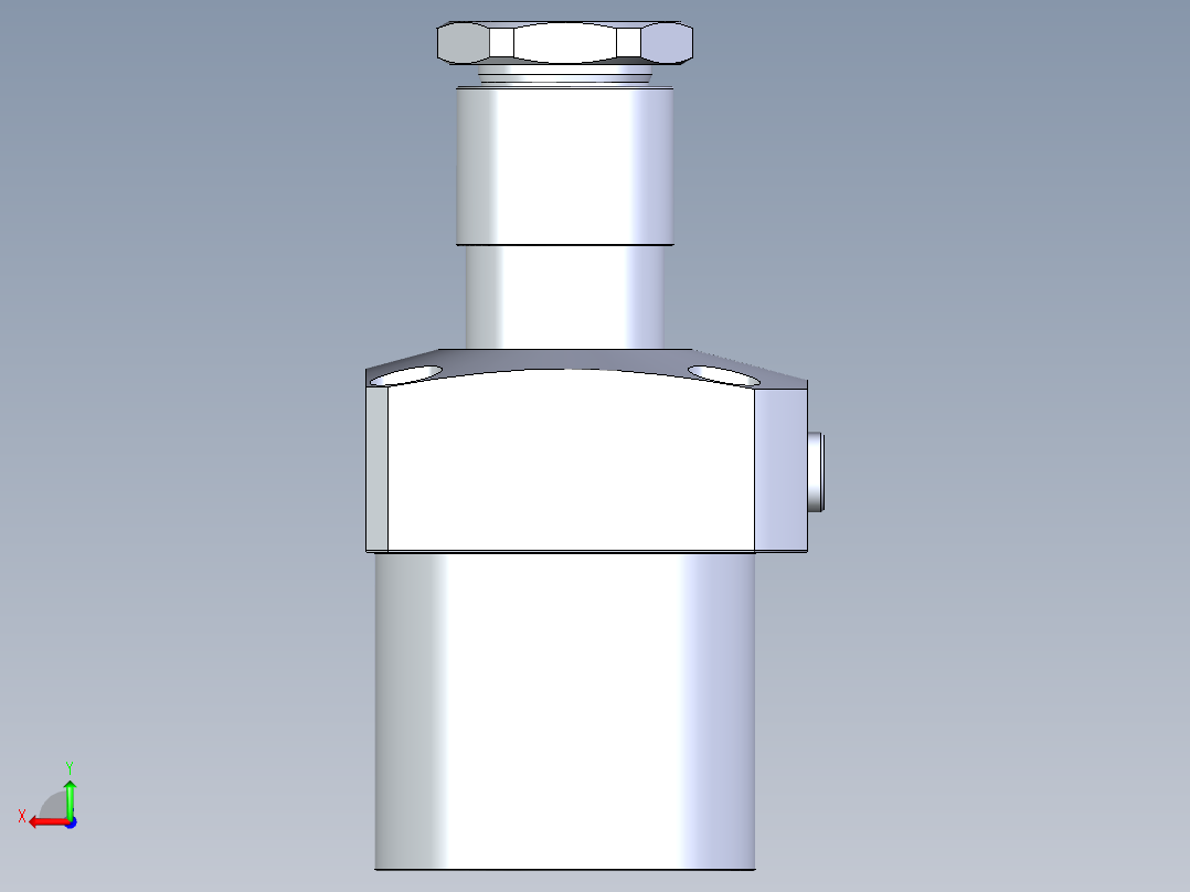 KOSMEKLHA1050-CR-Y45多系列多零件图纸模型后视图