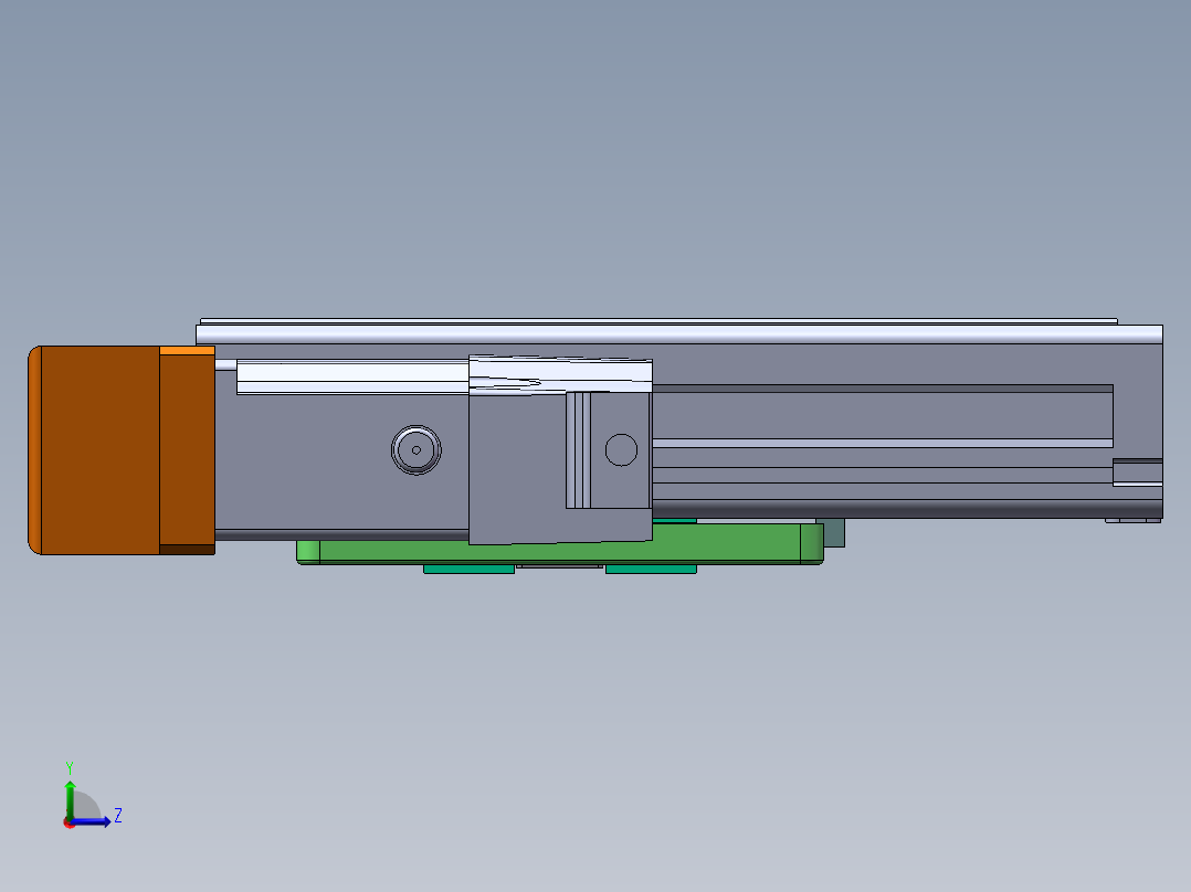 MTH丝杆半封闭模组MTH6M-BR-100W左视图