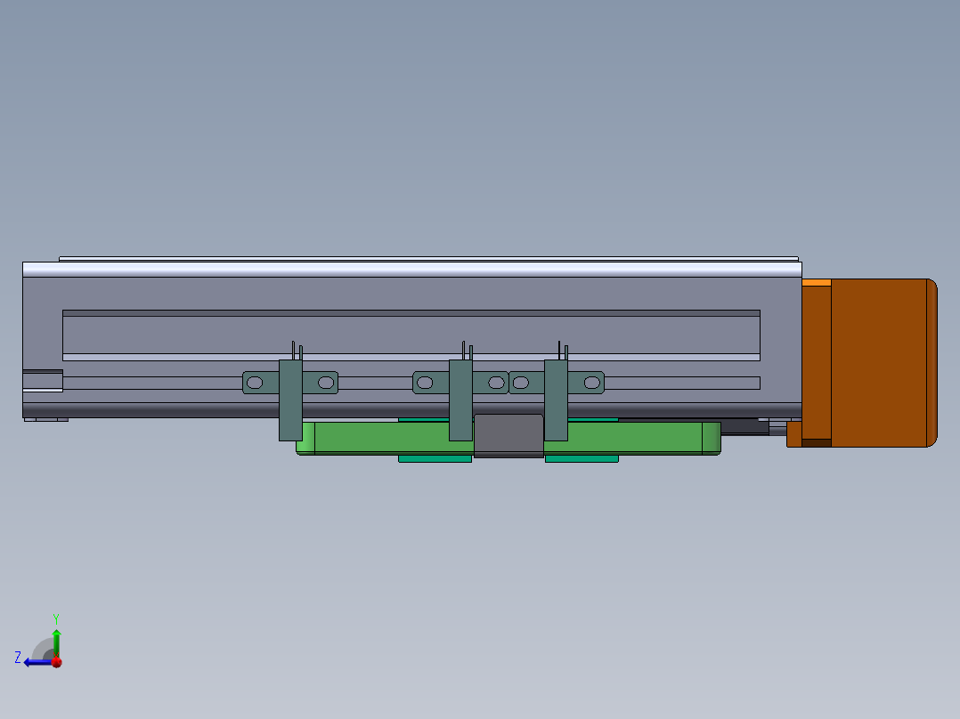 MTH丝杆半封闭模组MTH6M-BR-100W右视图