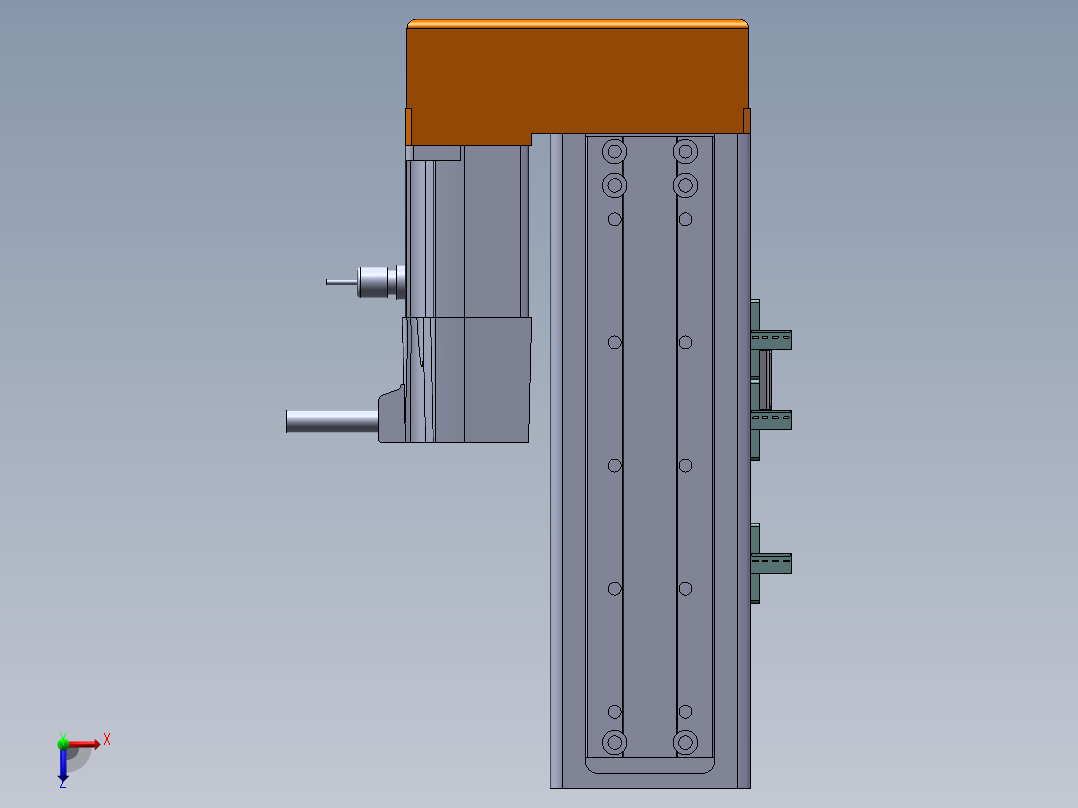 MTH丝杆半封闭模组MTH6M-BR-100W俯视图
