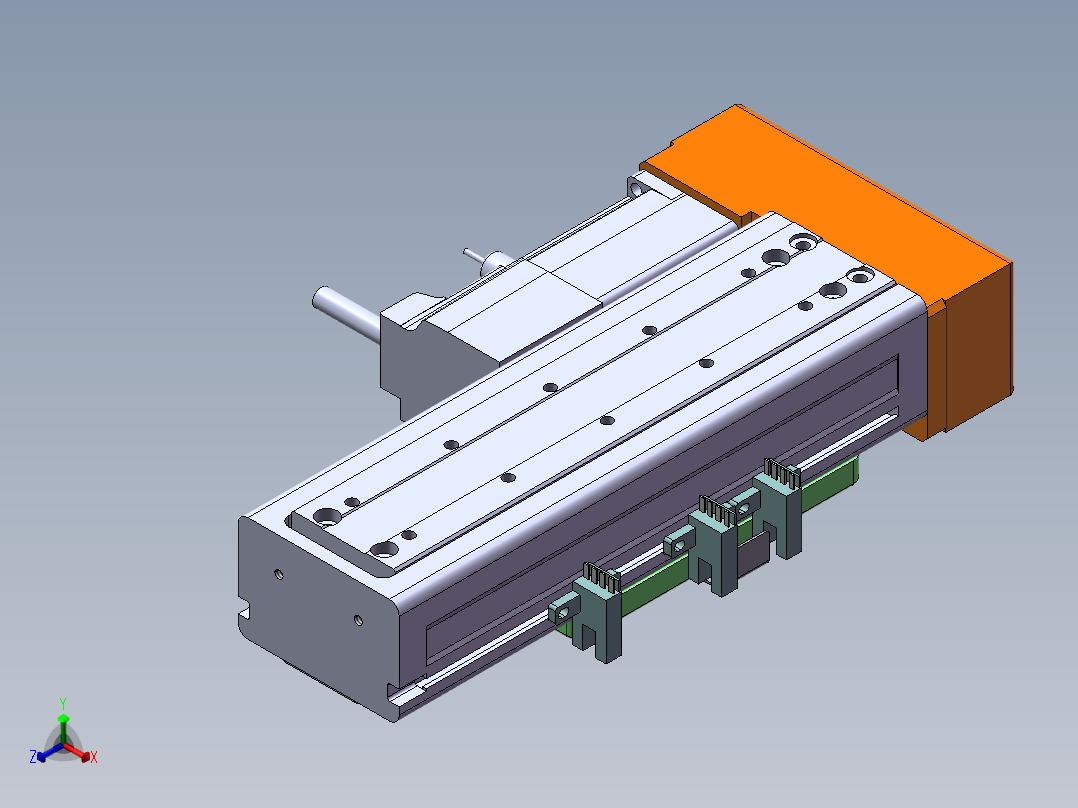 MTH丝杆半封闭模组MTH6M-BR-100W正等轴测图