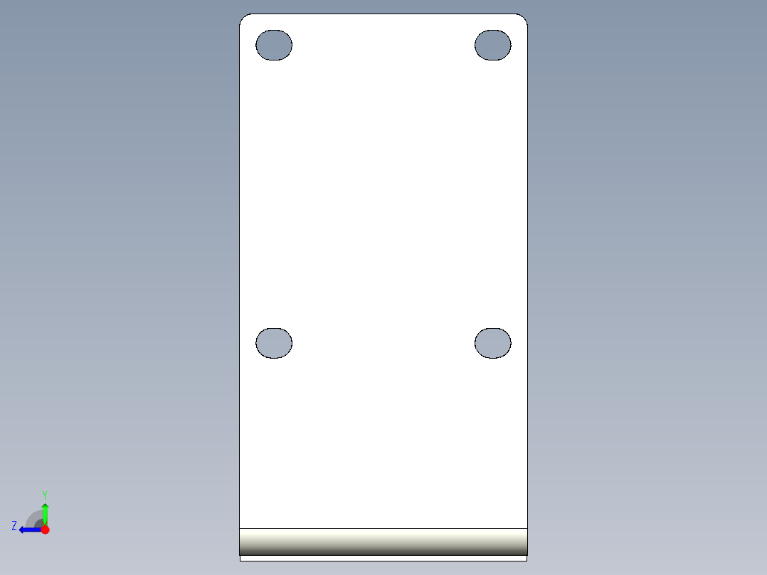 基恩士SR-600(HA)_610_bracket_kc图纸模型右视图