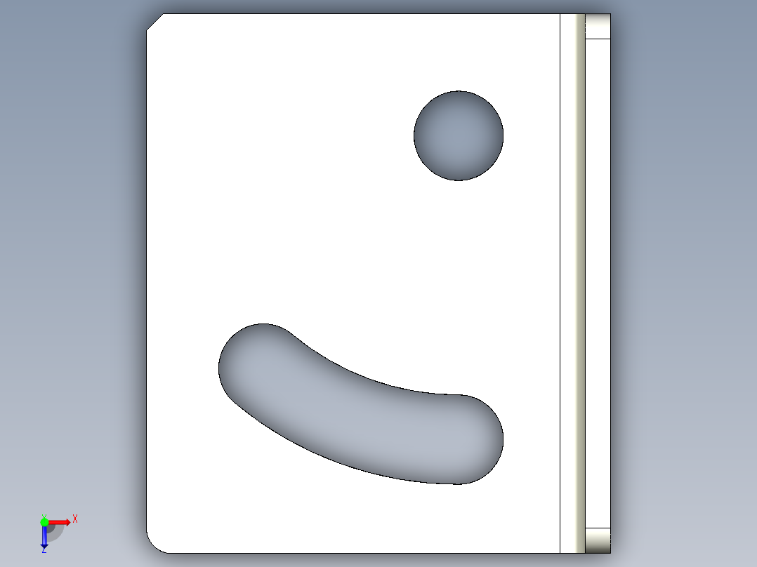 基恩士SR-600(HA)_610_bracket_kc图纸模型俯视图