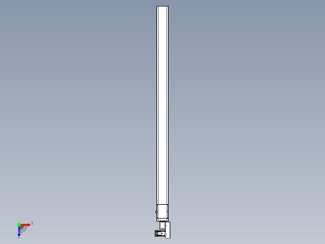 同步带全封闭直线模组TPA-HCB-105D-90-L1750-MR-C-P20-N3俯视图