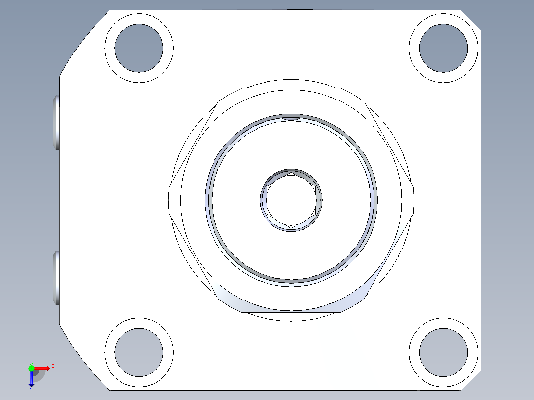 KOSMEKLHA1050-GL-Q25多系列多零件图纸模型俯视图