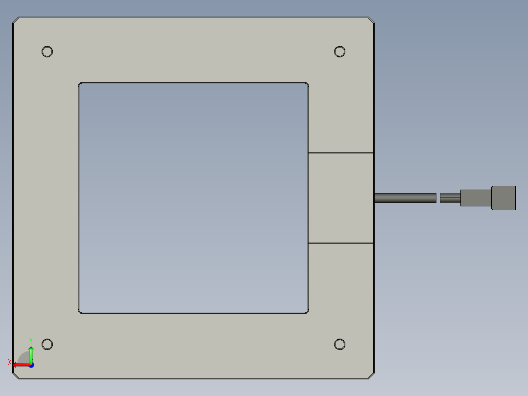 基恩士CA-DQB12M_kc图纸模型后视图