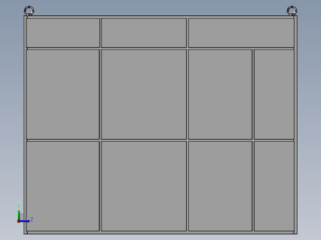 电器柜三维模型左视图