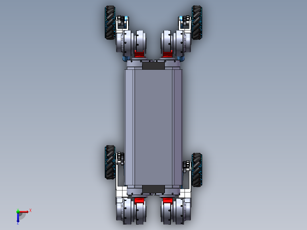 轮足式四足机器人==1519998俯视图