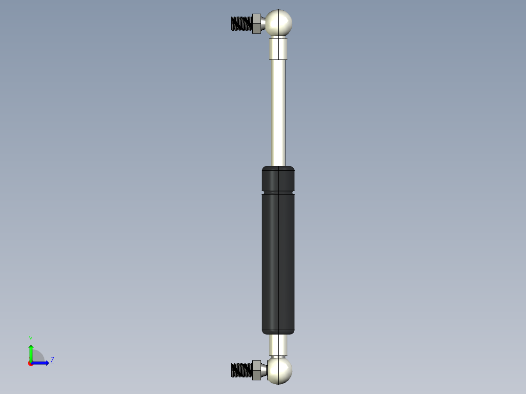 Q气压弹簧B310000008(10KG L195 和尚頭 進口)左视图