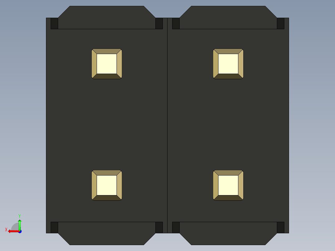 彩色公头100mil（2.54mm）系列-DS1021_black_2x02p_100mil_Type19_rev1.0后视图