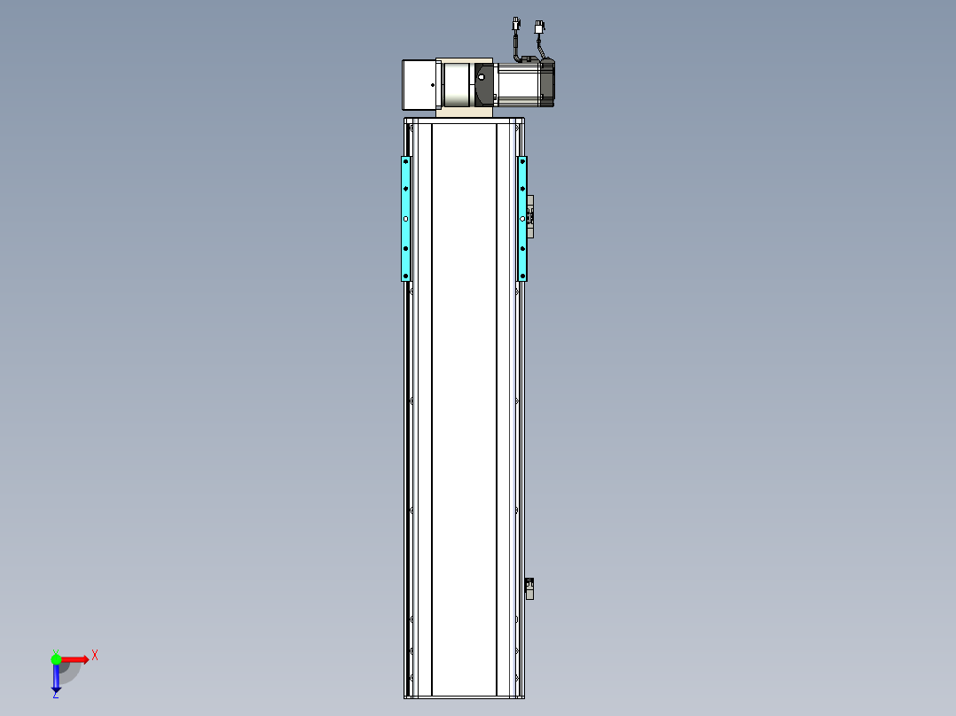 同步带滑台-半封闭B22H-L100-C-S650-LU-P75-D3-N5俯视图