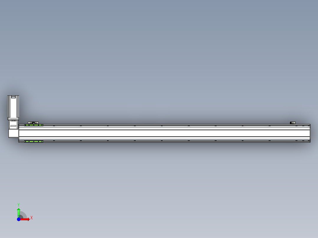 同步带滑台-半封闭B13-L90-S1900-R-Z86-D3前视图