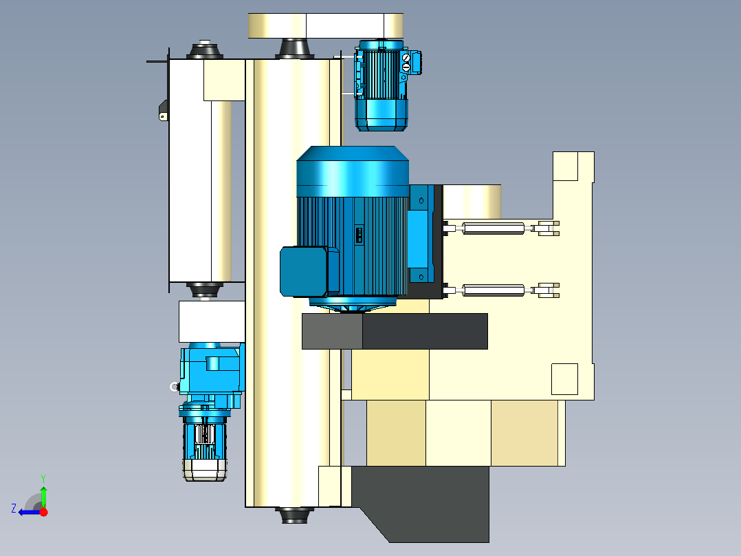 压制造粒机右视图