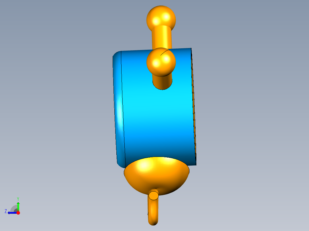 闹钟模型右视图