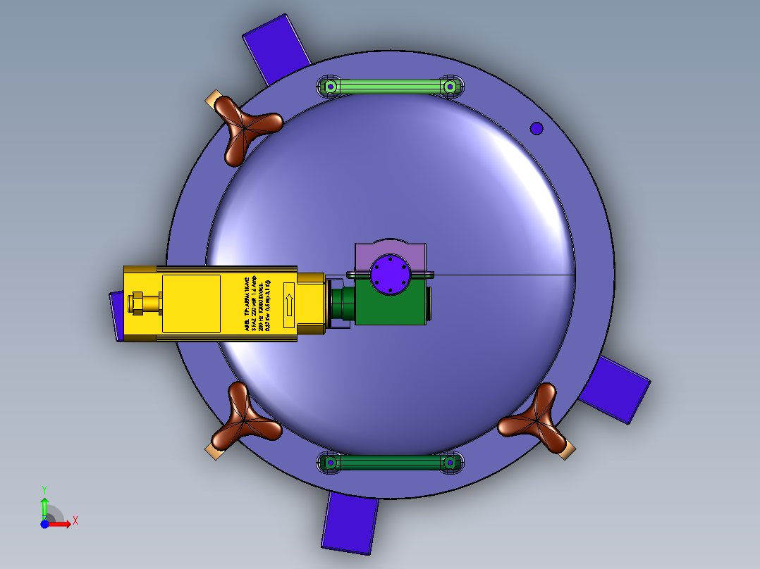 立式两相电搅拌机前视图
