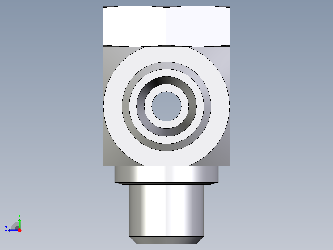 卡套式工业通用硬管接头EO_High_pressure_banjo_tee_TH06LMOMDCF右视图