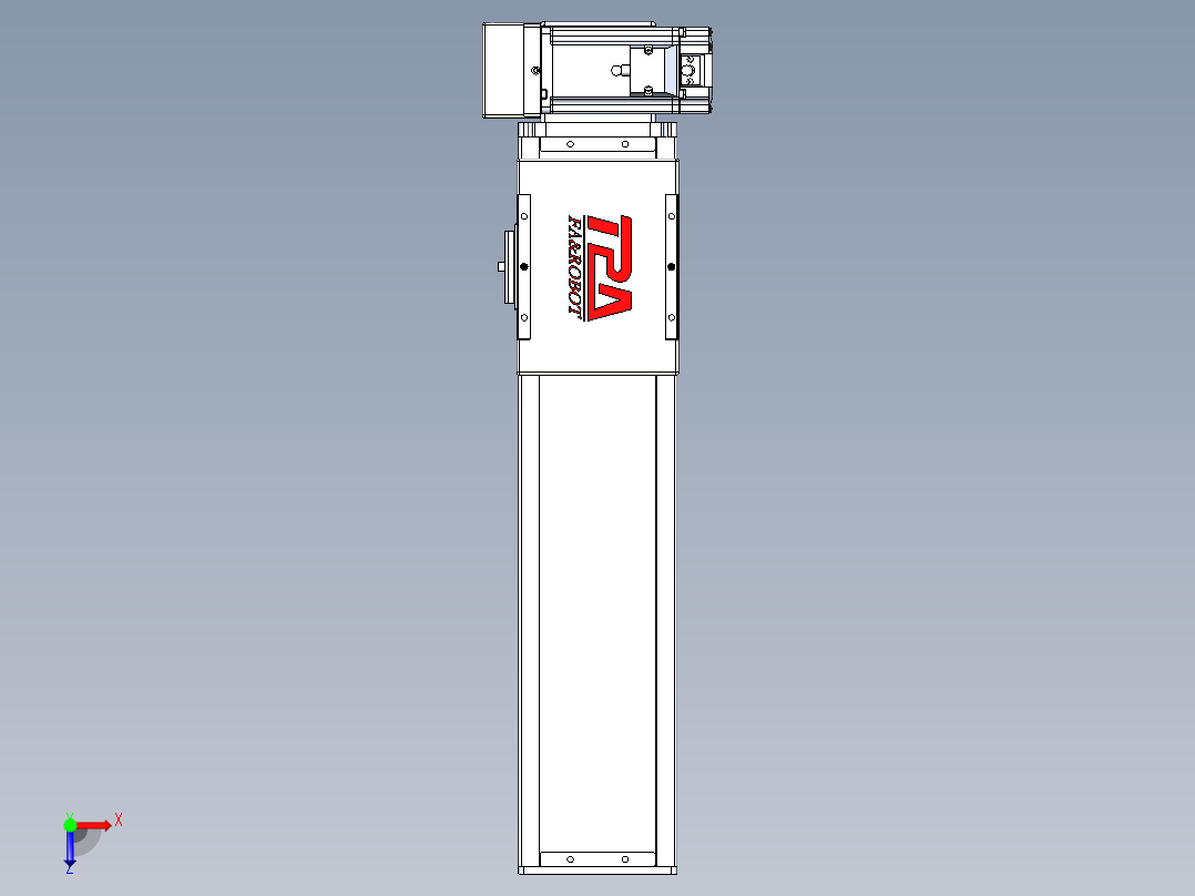 同步带全封闭直线模组TPA-HCB-110D-90-L300-RU-Y-P40-N3俯视图