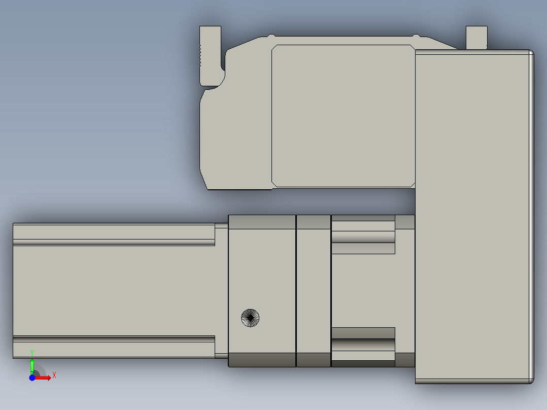 直线模组LHB17-L40-S1650-RD设计图纸前视图