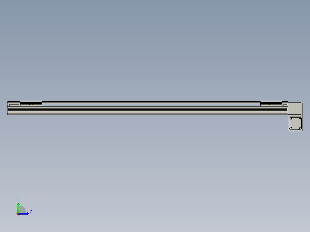 直线模组LHB17-L40-S1650-RD设计图纸左视图