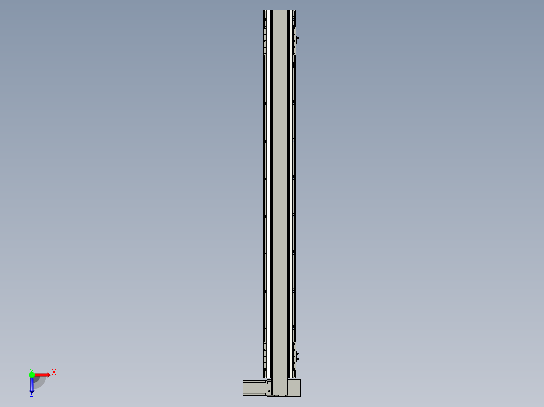 直线模组LHB17-L40-S1650-RD设计图纸俯视图