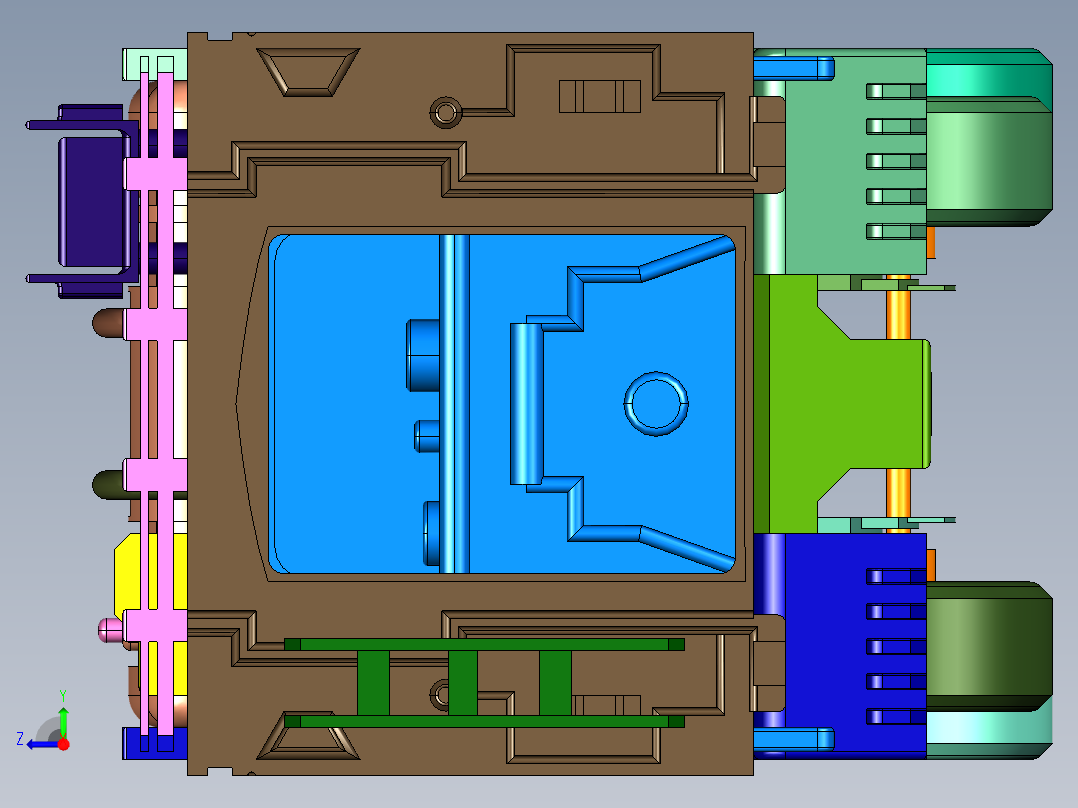 四轮水罐消防灭火消防车右视图
