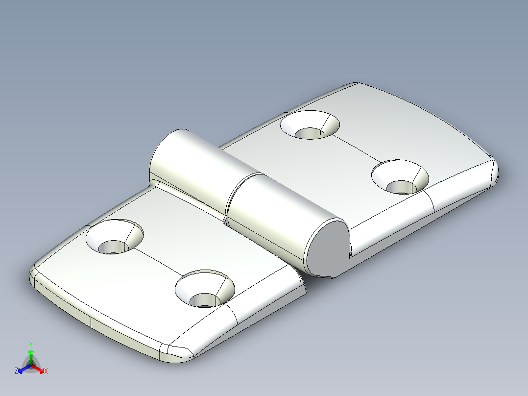 型材-KJN 50-60 DETACHABLE COMBI HINGE RIGHT 095K5060R00正等轴测图