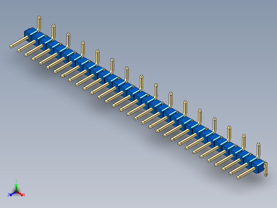 彩色公排针 100mil 2.54mm 系列-DS1022_blue_32p_100mil_Type_SMT_R1_rev1.0
