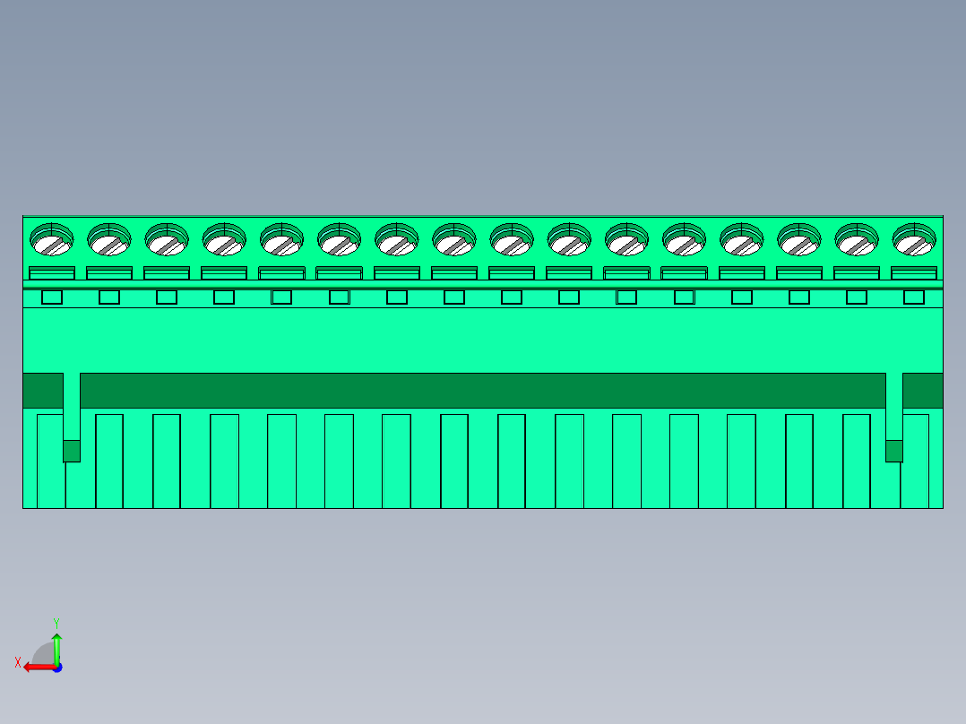DEGSON 2EDG 系列 5.0mm 可插拔接线端子组-2EDGKL-5.0-16P-14-00AH后视图
