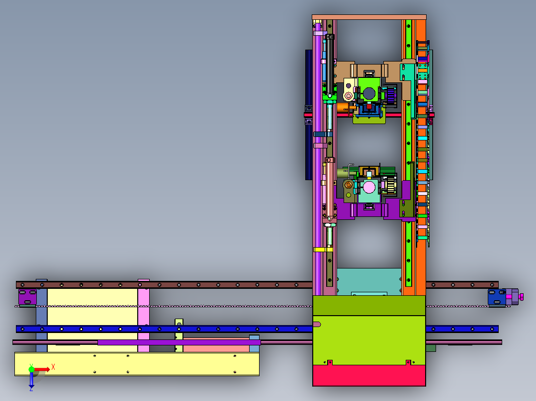 冲压用自动智能机械臂俯视图