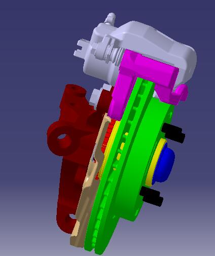 微信汽车盘式制动器设计【含三维catia+CAD图+文档】