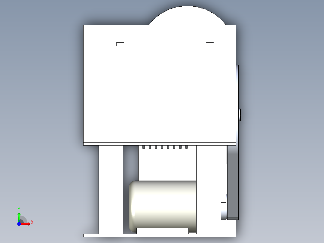 玉米秸秆粉碎机设计含三维二维说明书前视图