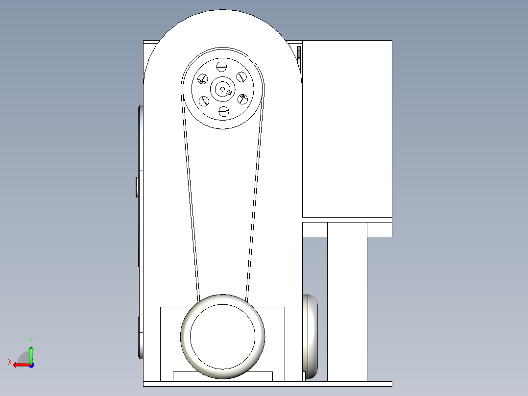 玉米秸秆粉碎机设计含三维二维说明书后视图