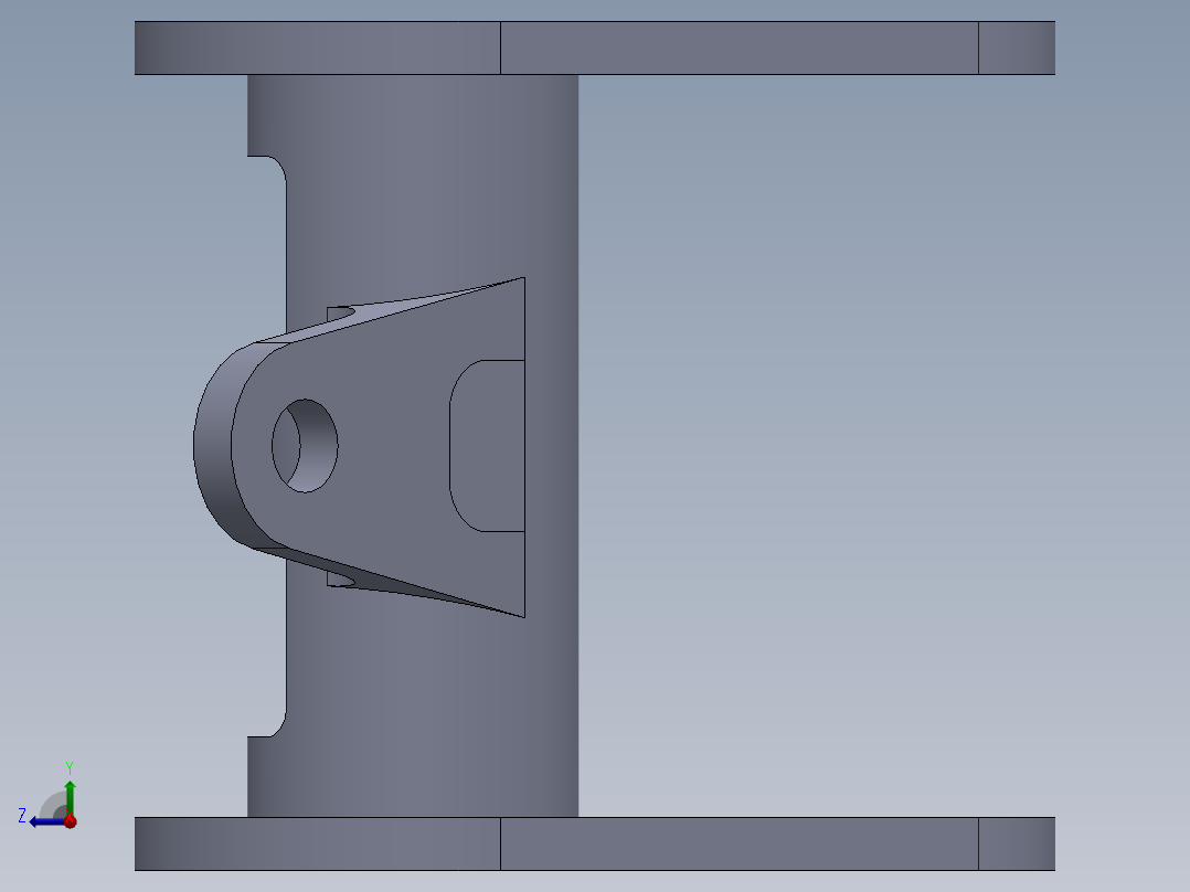 机械零件图19右视图