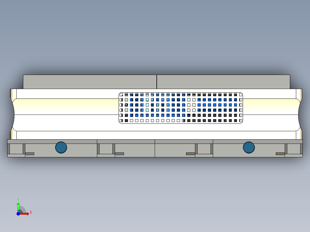 移动夹紧旋转台前视图