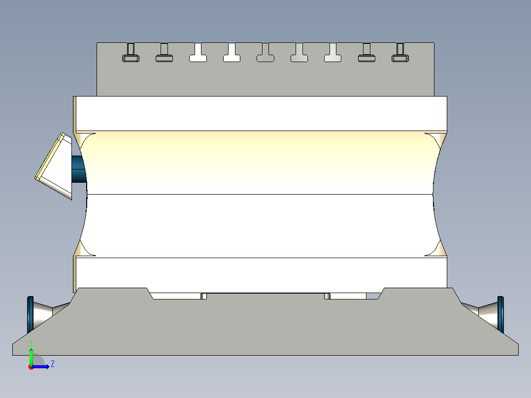 移动夹紧旋转台左视图