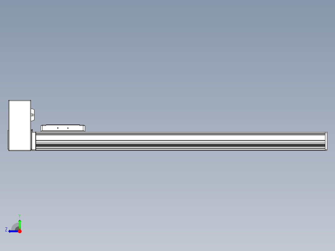 同步带全封闭直线模组TPA-HCB-105D-90-L650-RU-Y-P20-N3右视图
