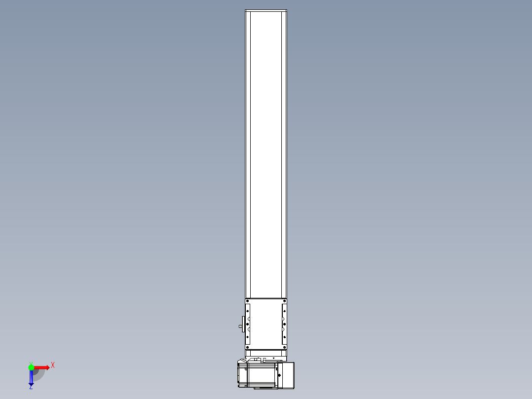 同步带全封闭直线模组TPA-HCB-105D-90-L650-RU-Y-P20-N3俯视图