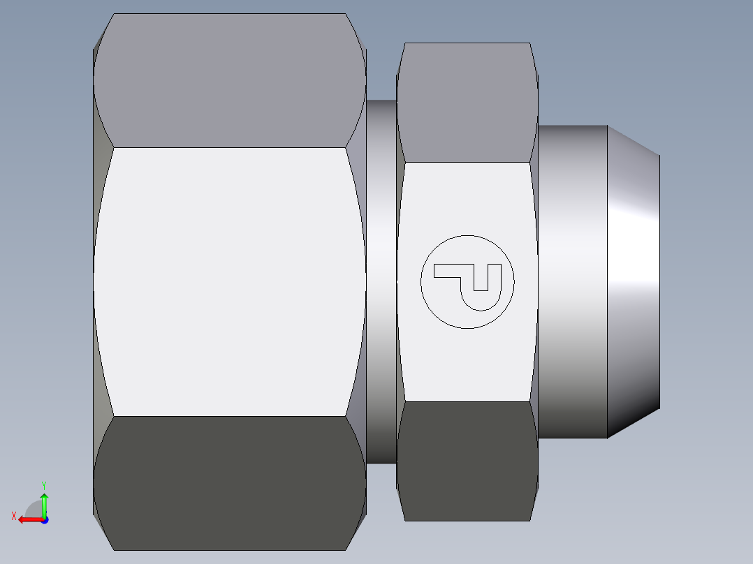 卡套式工业通用硬管接头EO_Weld_connector_AS25ZS后视图