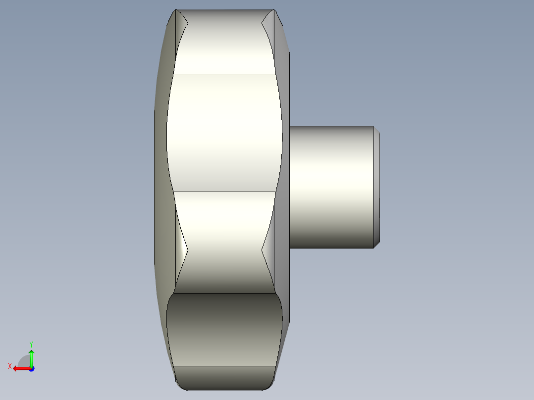星型把手(角穴)VCRT-FM-3D多系列多零件图纸模型后视图