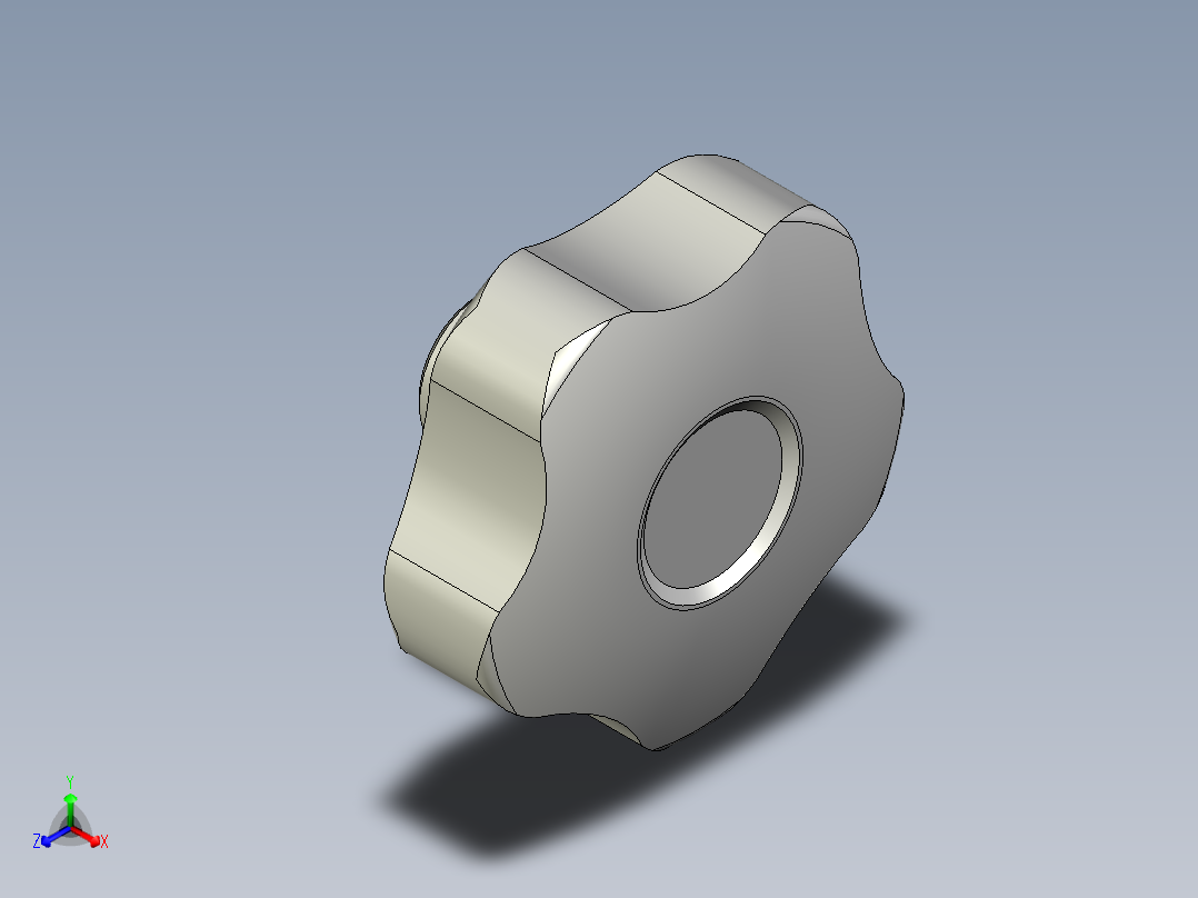 星型把手(角穴)VCRT-FM-3D多系列多零件图纸模型正等轴测图