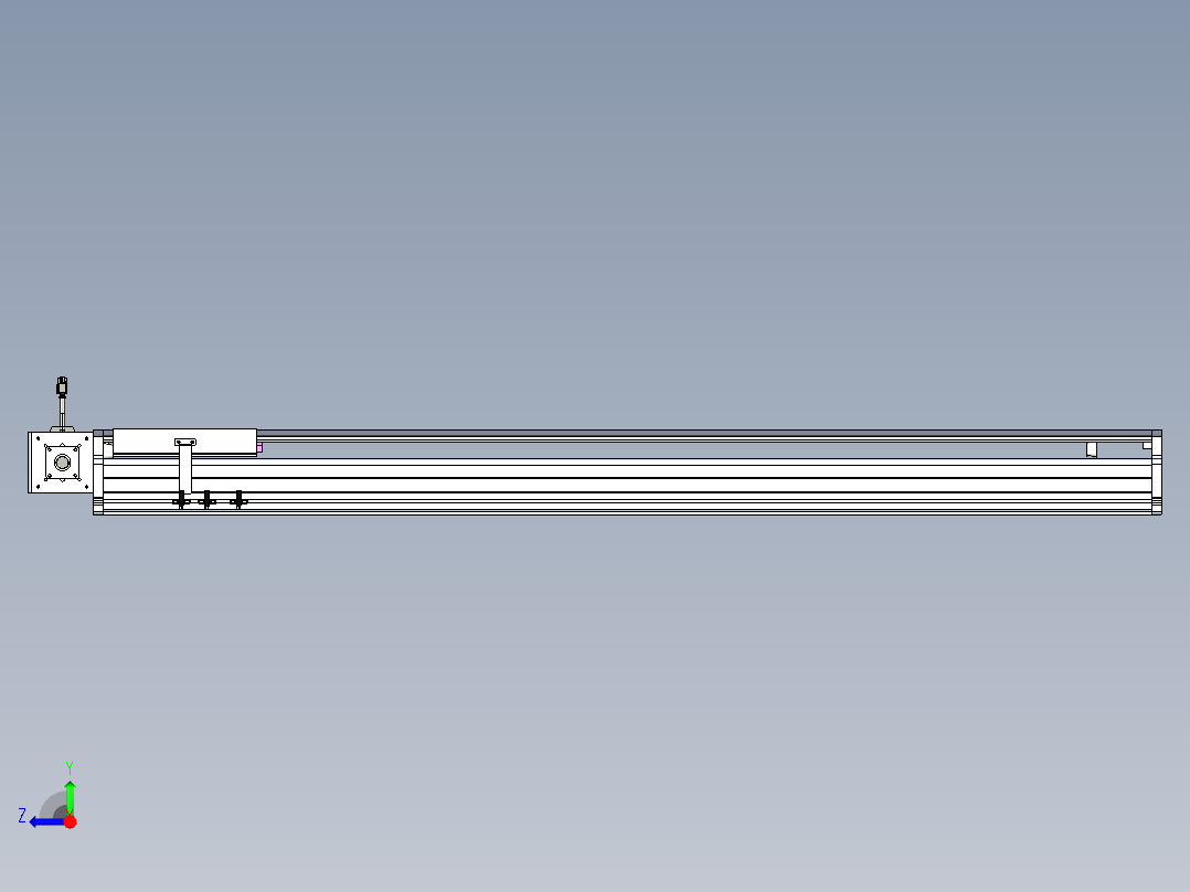 东锦同步带传动-直线滑台模组DH210B-L150-S1200-BL-P750W-C3右视图