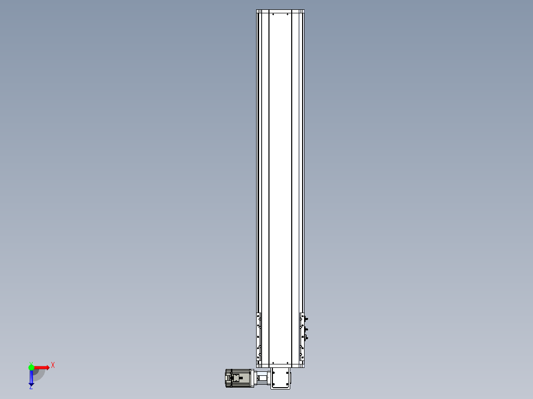 东锦同步带传动-直线滑台模组DH210B-L150-S1200-BL-P750W-C3俯视图