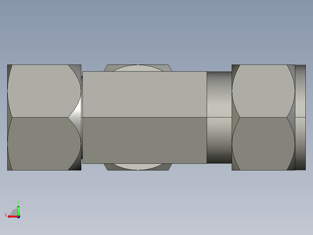 卡套式工业通用硬管接头16_r6bu-s后视图