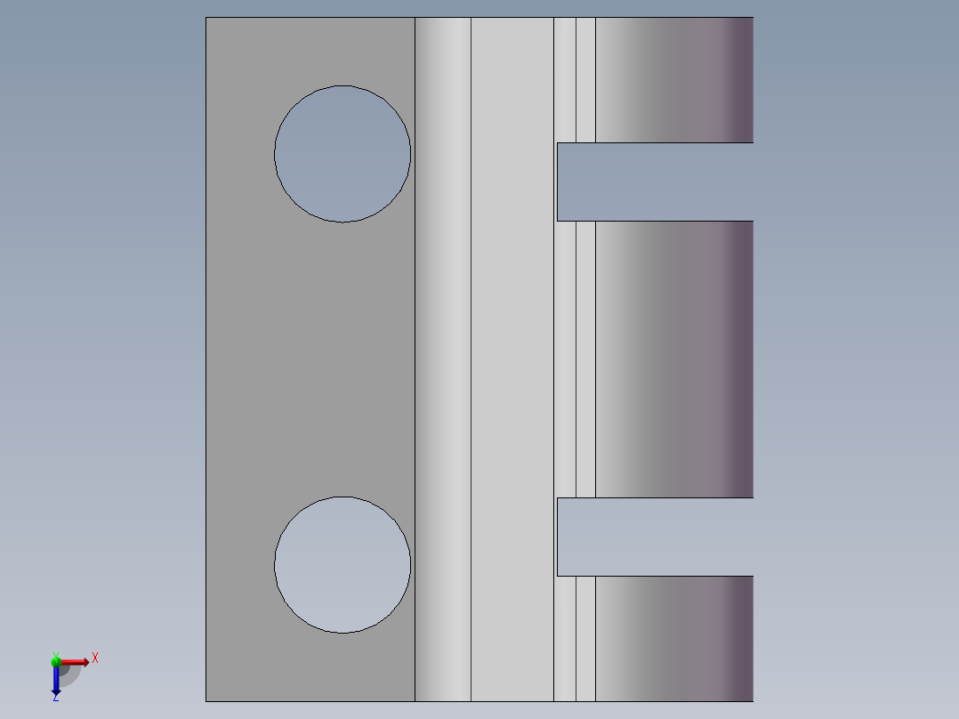 HHL011-1海坦威图铰链中段轴套俯视图